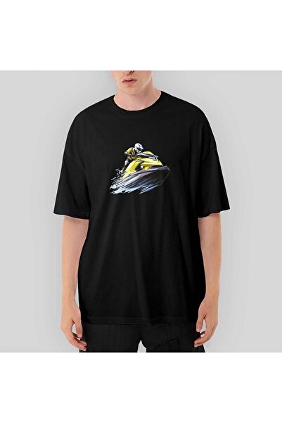 CrowsGate Tricou negru oversize Jetski Tour
