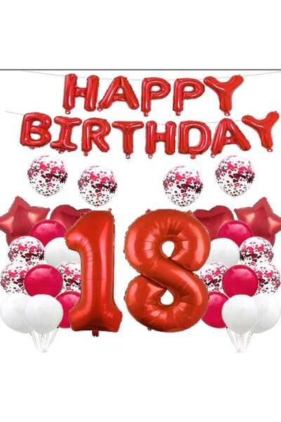 DÜVENCİ TİCARET 18 YAŞ PARTİ BALON SET KONSEPTİ