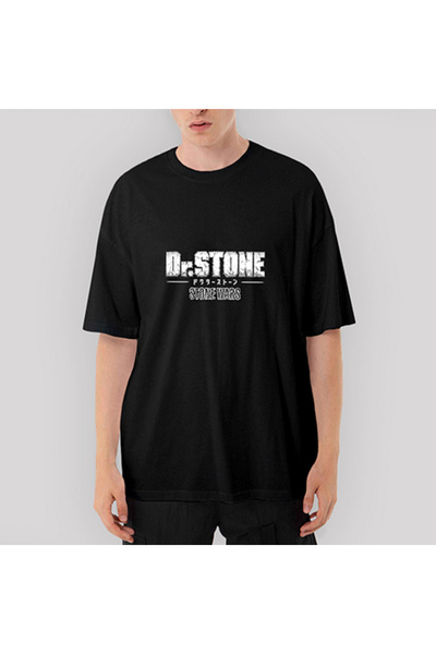 CrowsGate Tricou negru supradimensionat Doctor Stones War