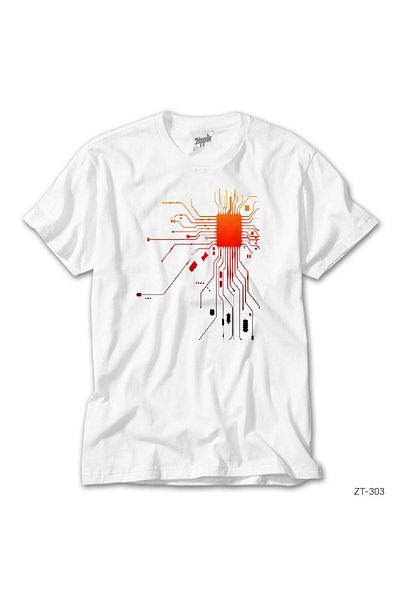 CrowsGate Electronic Circuit White T-Shirt