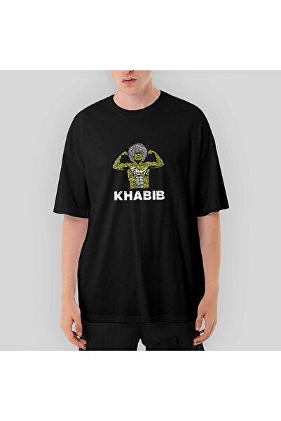 CrowsGate Μαύρο μπλουζάκι Khabib Graphic oversized