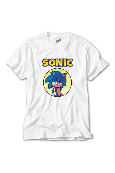 CrowsGate Sonic Cartoon White T-Shirt