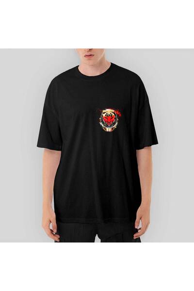 CrowsGate Tricou negru supradimensionat F1 Petronas 44