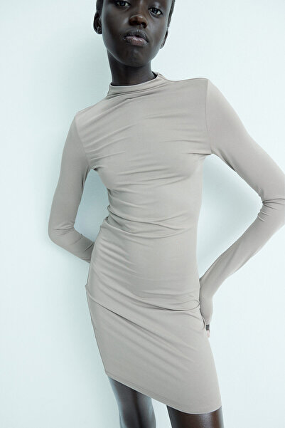 H&M Yarım Balıkçı Yakalı Mini Elbise