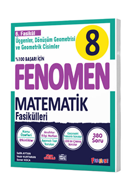 Fenomen Yayıncılık Fenomen 8.sınıf Matematik 6.fasikül (ÜÇGENLER, DÖNÜŞÜM GEO...