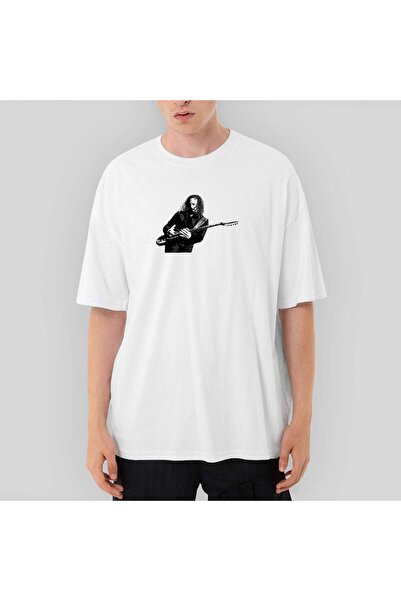 CrowsGate ميتاليكا كيرك هاميت تي شيرت أبيض كبير الحجم L