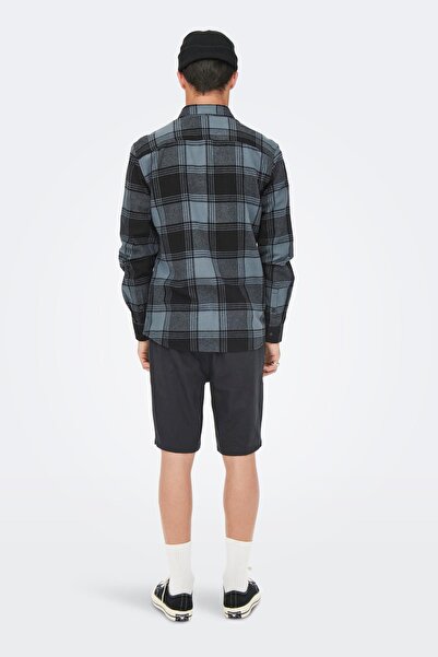 Only & Sons Onssoll Blue Ls Check Shirt