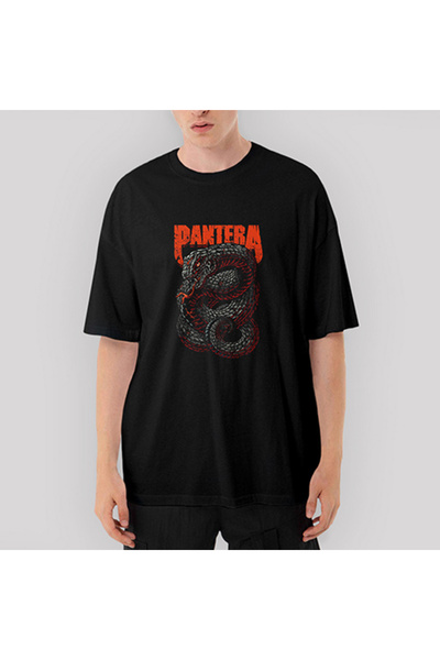 CrowsGate Μπλουζάκι Pantera Snake oversized Μαύρο