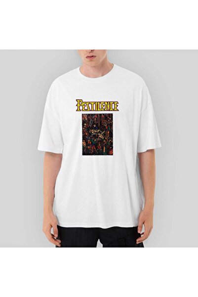 CrowsGate Pestilence Malleus Maleficarum oversized Λευκό Μπλουζάκι XL