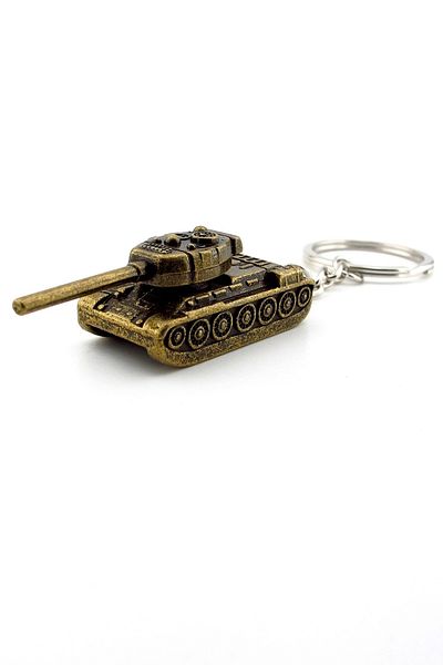 Solfera Yellow Color Combat Tank Armored Keychain - Heavy Antique Kc143