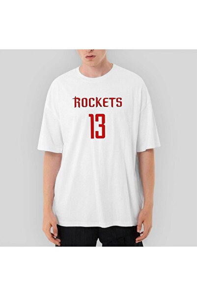 CrowsGate Tricou alb James Harden Rockets supradimensionat L