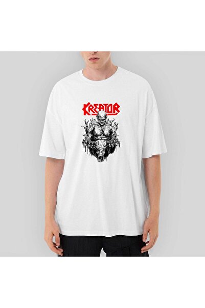 Generic Brand Kreator Devil Inside Oversize White T-Shirt