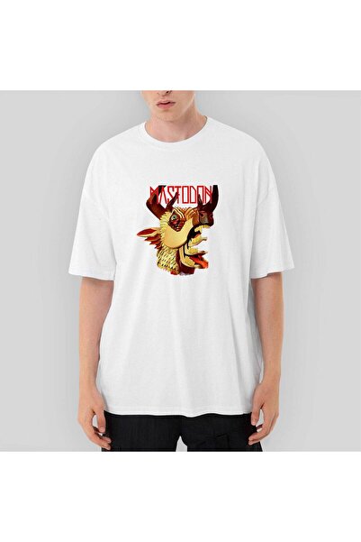 CrowsGate Tricou alb supradimensionat Mastodon The Hunter XL