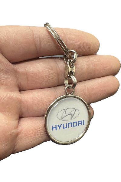 imza direksiyon kılıfı Hyundai Drop Logo Metal Keychain Reversible (1 Pc)