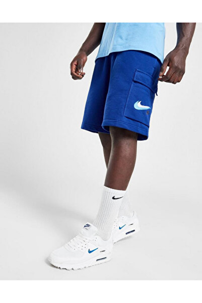 Nike Sportswear Club Fleece Erkek Lacivert Kargo Cepli Şort (BOL KESİM)