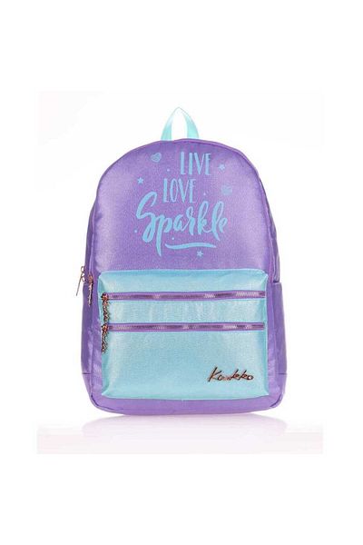 KAUKKO Rucsac Dark Lilac Sparkle - Design dublu