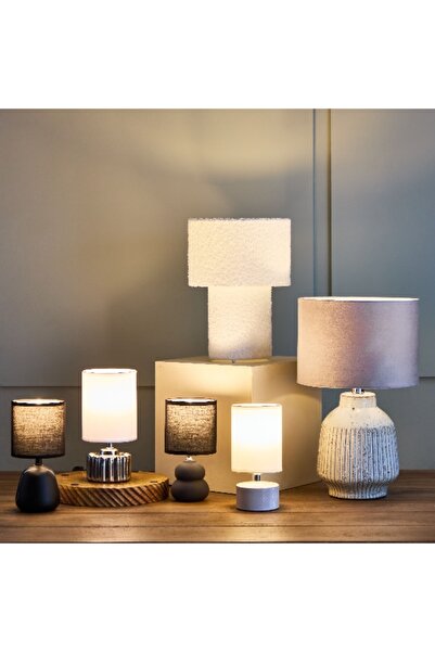 Home Box Harper Table Lamp with Base and Shade - 28 cm