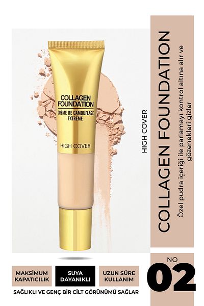 Nera Classy High Cover Collagen Foundation - High Coverage Foundation No2