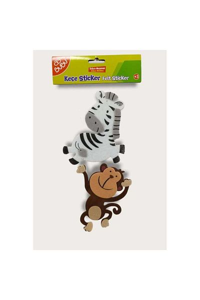 Bubu Αυτοκόλλητο 3D με σχέδιο Zebra-Monkey - BUBU-STS011