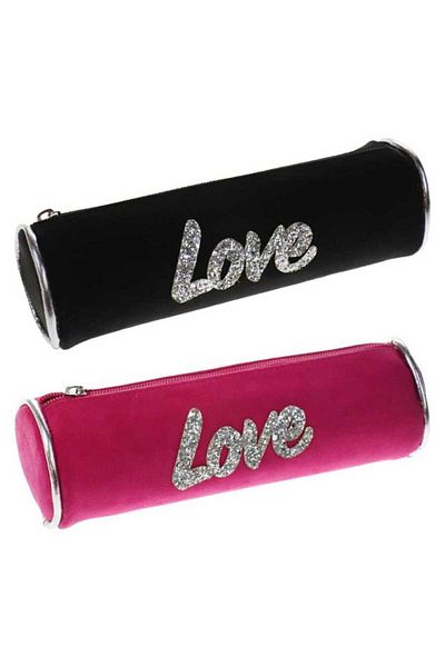 Cem Τσάντα μολυβιού Dolphin Pink Suede Cylinder PC-598
