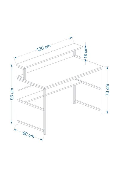 Deconode Trendy Monitör Raflı Çalışma Masası