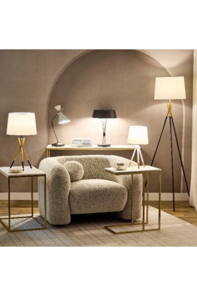 Home Box Marisha Metal Tripod Table Lamp - 23x43 cm