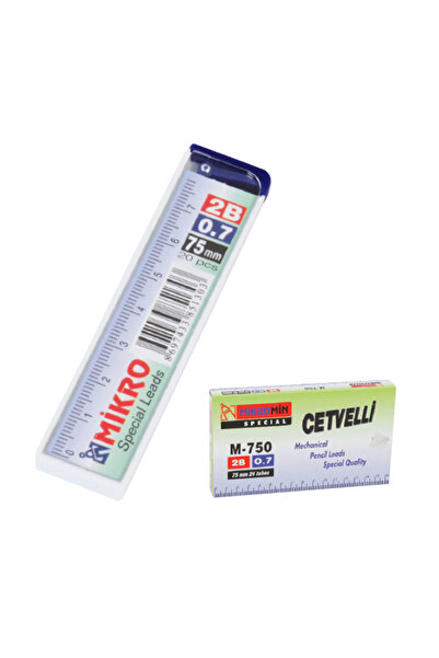 Mikro Min Ruler 2B 75 مم 0.7 مم M-750 - عبوة من 24 قطعة