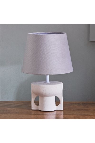 Home Box Harper Lamp with Ceramic Base and Velvet Shade - 29 cm
