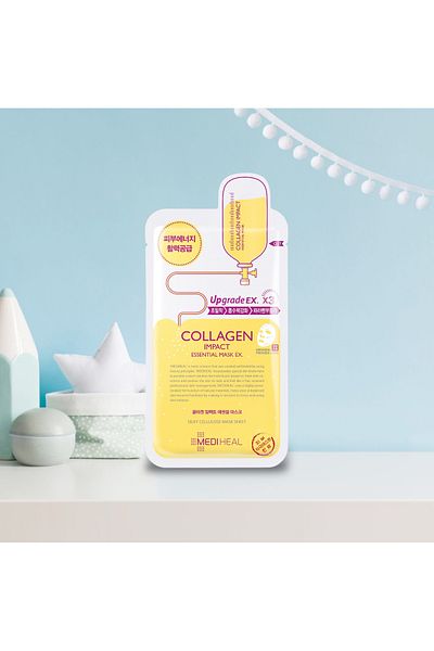 Mediheal Essential Collagen Mask Ex - Face Care Moisturizing Mask with Collagen Content