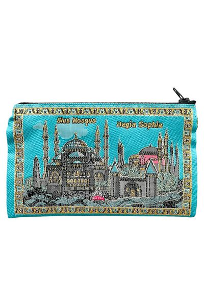 GALATA GIFT Portofel de damă de mărime medie - elegant, cu fermoar, căptușit, portofel pentru monede cu model Kilim 15x10