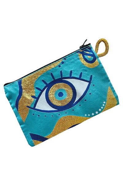 GALATA GIFT Portofel de damă de mărime medie - cu fermoar, căptușit, portofel pentru monede cu model Kilim 15x10