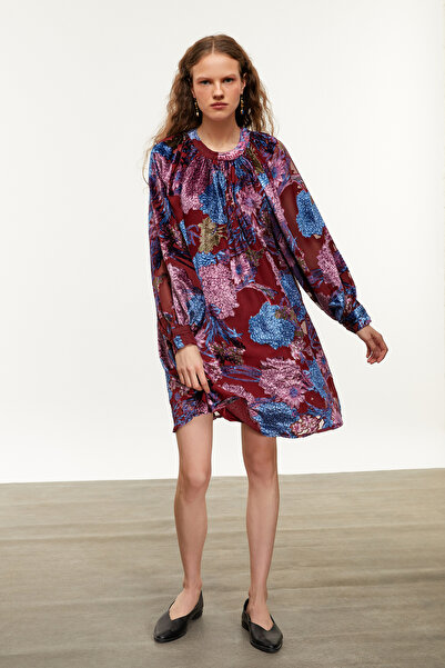 Mudo Flower Patterned Mini Close Dress