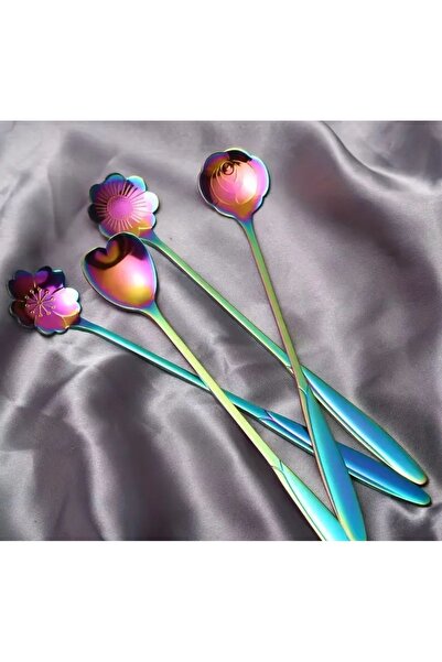 AGSO TASARIM ATÖLYESİ Paslanmaz Çelik Çok Renkli Kaşık Seti