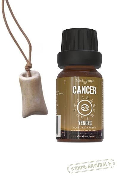 Minia Bahçe Bitki ve Sanat Atölyesi Cancer Zodiac Sign - Cancer 10ml & Necklace with Fragrance Tank02 - Essential Oil Mix