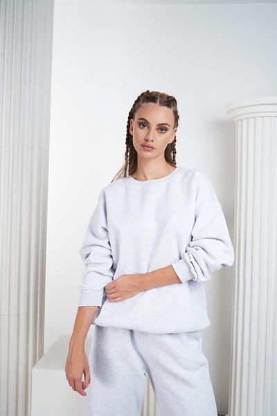 citycenterfashion Дамски суитшърт с кръгло деколте и повдигнати крачоли - cty-abr-1762