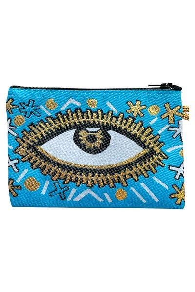GALATA GIFT Portofel de damă de mărime medie - elegant, cu fermoar, căptușit, portofel pentru monede cu model Kilim 15x10