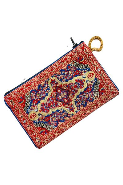 GALATA GIFT Portofel de damă de mărime medie - elegant, cu fermoar, căptușit, portofel pentru monede cu model Kilim 15x10