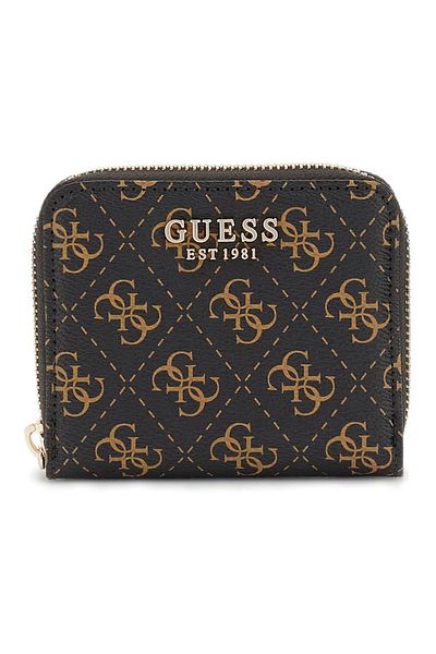 Guess Portofel de dama LAUREL SLG - Departament cu fermoar, culoare maro