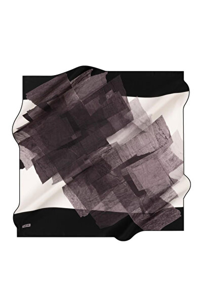 Aker Μαύρο γκρι μεταξωτό μαντήλι - 8923713-911