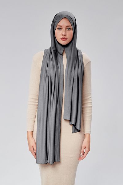 Sonbaharmoda Women's Hijab Combed Shawl Ready Practical Snap-On Easily Wear Long Four Seasons Cotton Shawl