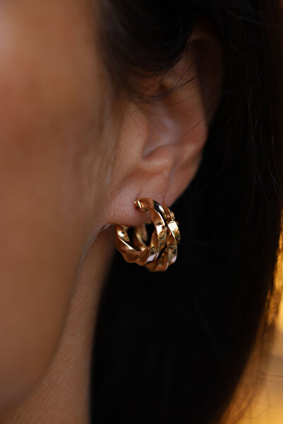 Yenigün Kuyumculuk 14 Ayar Altın Burgu Halka Küpe 3