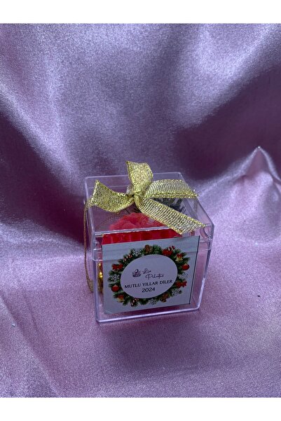 Febecandle Yılbaşı hediyelik top gül mum 10 adet