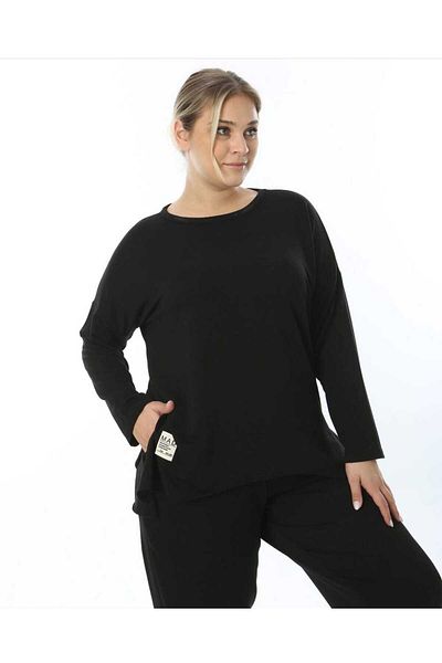 özle fashion Γυναικείο Μοντέρνο Σετ Κεντημένο Σχέδιο Plus Size