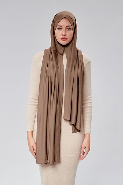 Sonbaharmoda Γυναικείο χτενισμένο βαμβακερό σάλι χιτζάμπ έτοιμο Πρακτικό κουμπωτό μπορεί να φορεθεί εύκολα Μακρύ βαμβακερό σάλι τεσσάρων εποχών