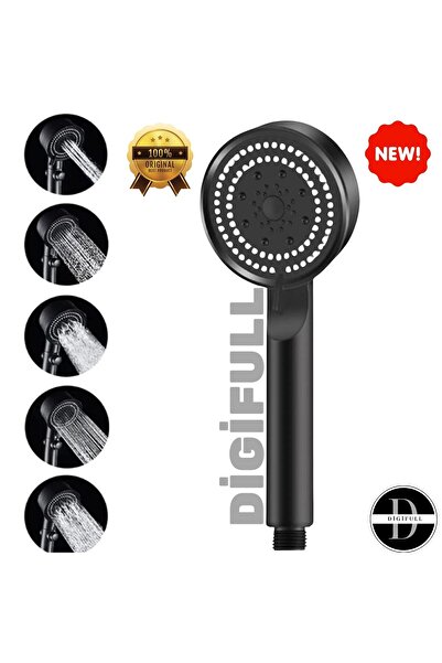 DİGİFULL 5 Fonksiyonlu Yüksek Basınçlı Ayarlanabilir Duş Başlığı