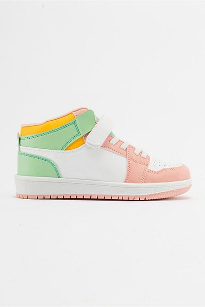 Ccway Pantofi sport pentru copii Scooby anti-alunecare ALB VERDE