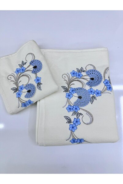 Dantelux Кадифе Крем Крапля Модель - Набір рушників для нареченої з мамою