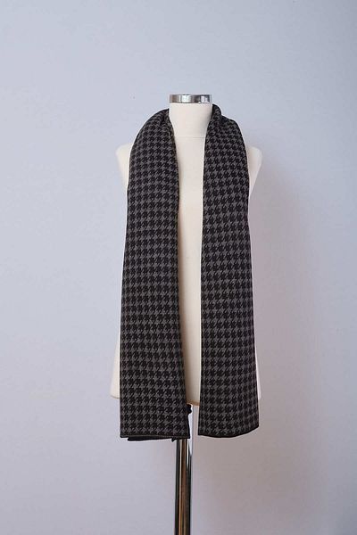 Sebir Moda Houndstooth Patterned Knitwear Shawl