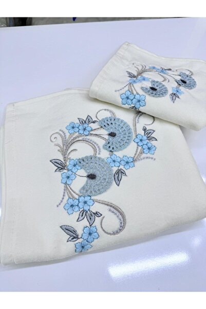 Dantelux Кадифе Крем Крапля Модель - Набір рушників для нареченої з мамою