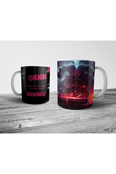 Pixxa Ornn LOL Kişiye Özel İsimli Kupa Bardak